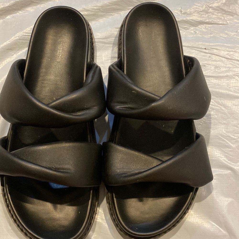 Black strappy sandals